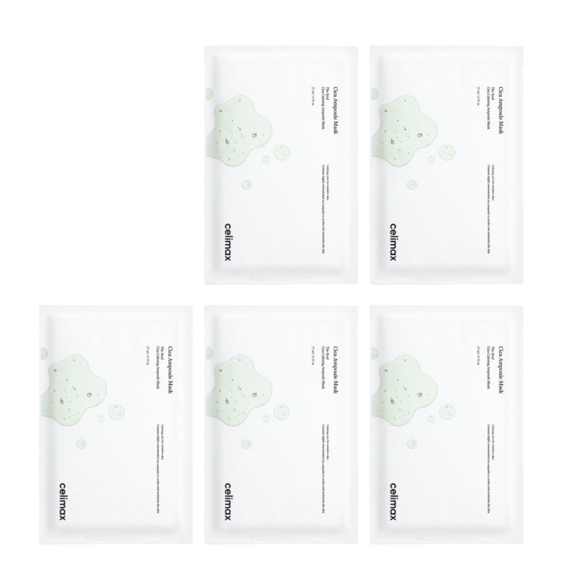 Bestkoreanskincares SHEET MASK The Real Cica Calming Ampoule Mask Set (5 masks) celimax