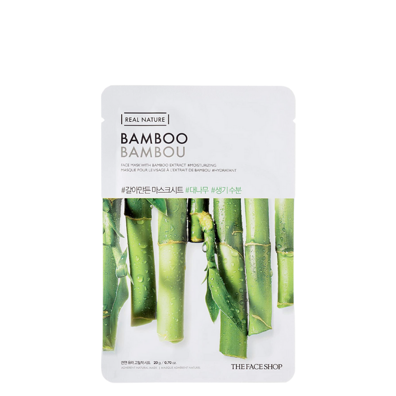 Bestkoreanskincares SHEET MASK Real Nature Bamboo Face Mask Set (10 masks) THE FACE SHOP