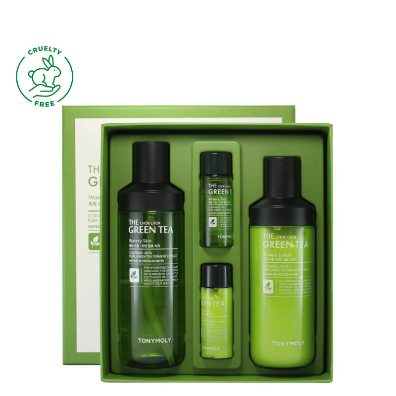 Bestkoreanskincares SET The Chok Chok Green Tea Duo Set TONYMOLY