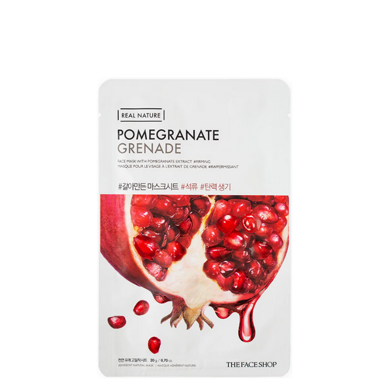 Bestkoreanskincares SHEET MASK Real Nature Pomegranate Face Mask Set (10 masks) THE FACE SHOP