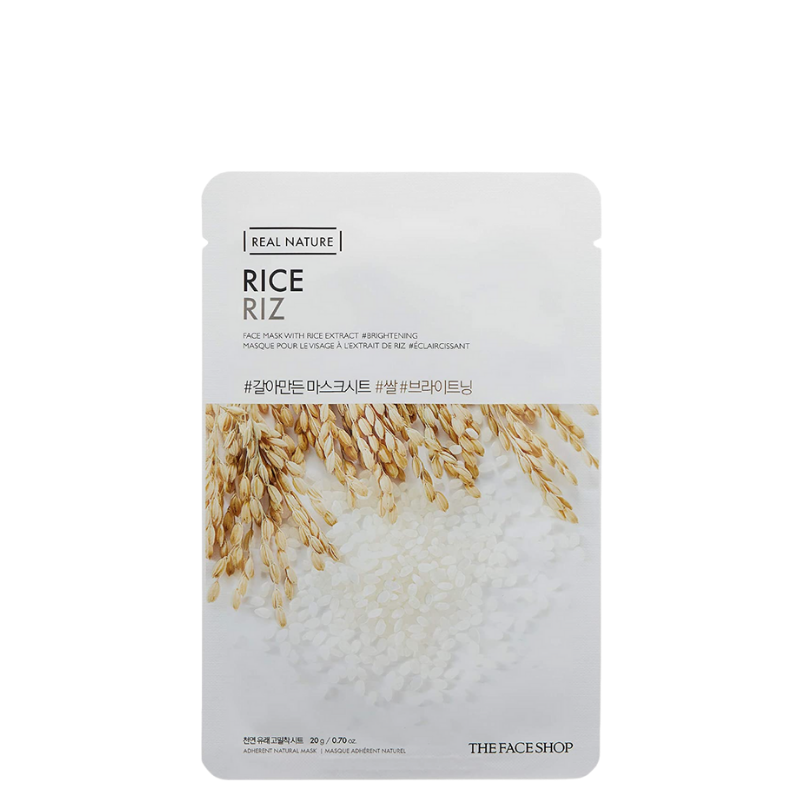 Bestkoreanskincares SHEET MASK Real Nature Rice Face Mask Set (10 masks) THE FACE SHOP
