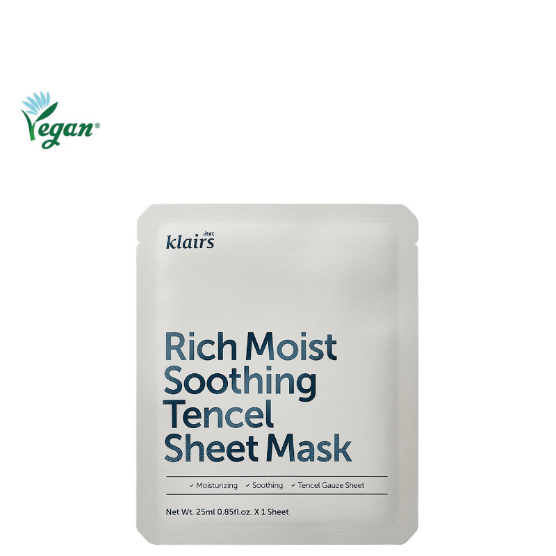 Bestkoreanskincares SHEET MASK Rich Moist Soothing Tencel Sheet Mask (5 masks) Dear, Klairs